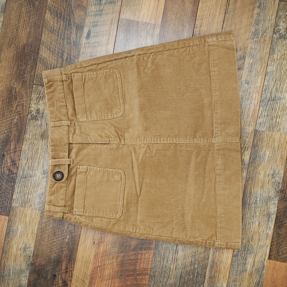 Sahalie Tan Corduroy Mini Skirt, Size 4